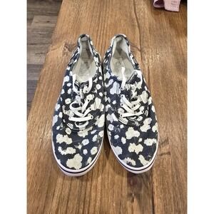Vans Camden Floral Print Sneakers Womens Size 8 Black Lace Up Casual Shoes